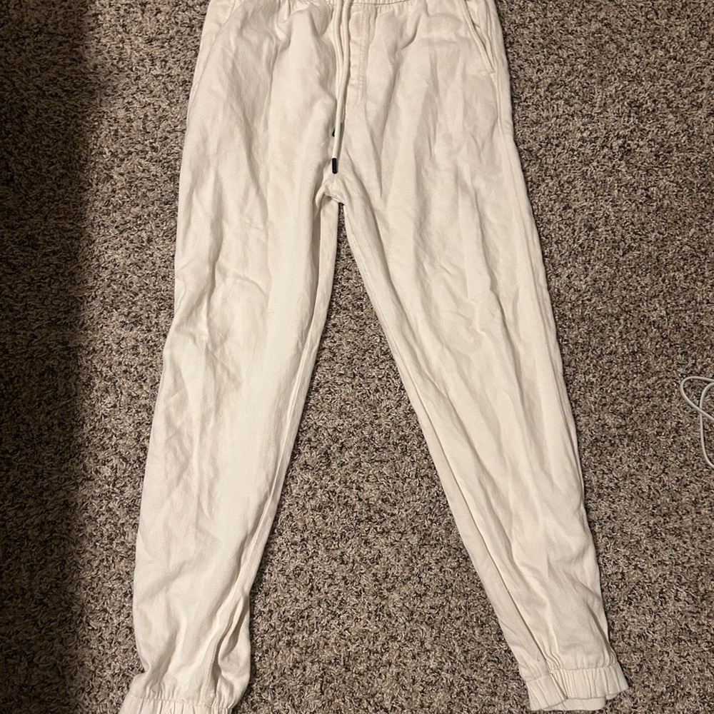 Cream Jogger Pants